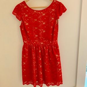 FOREVER 21 red lace dress NWOT